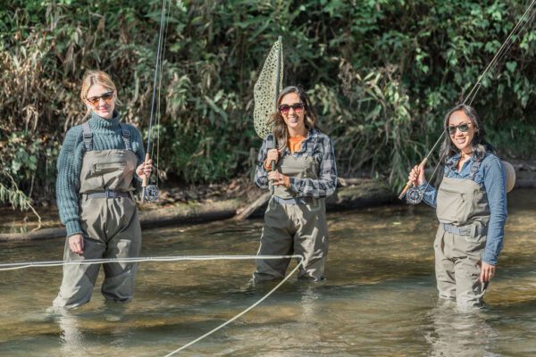 3 women fly fishing