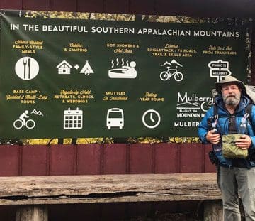 A sign showing things to do at Mulberry Gap Adventure Basecamp