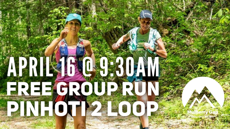 Mulberry Gap April 16 Free Group Run graphic