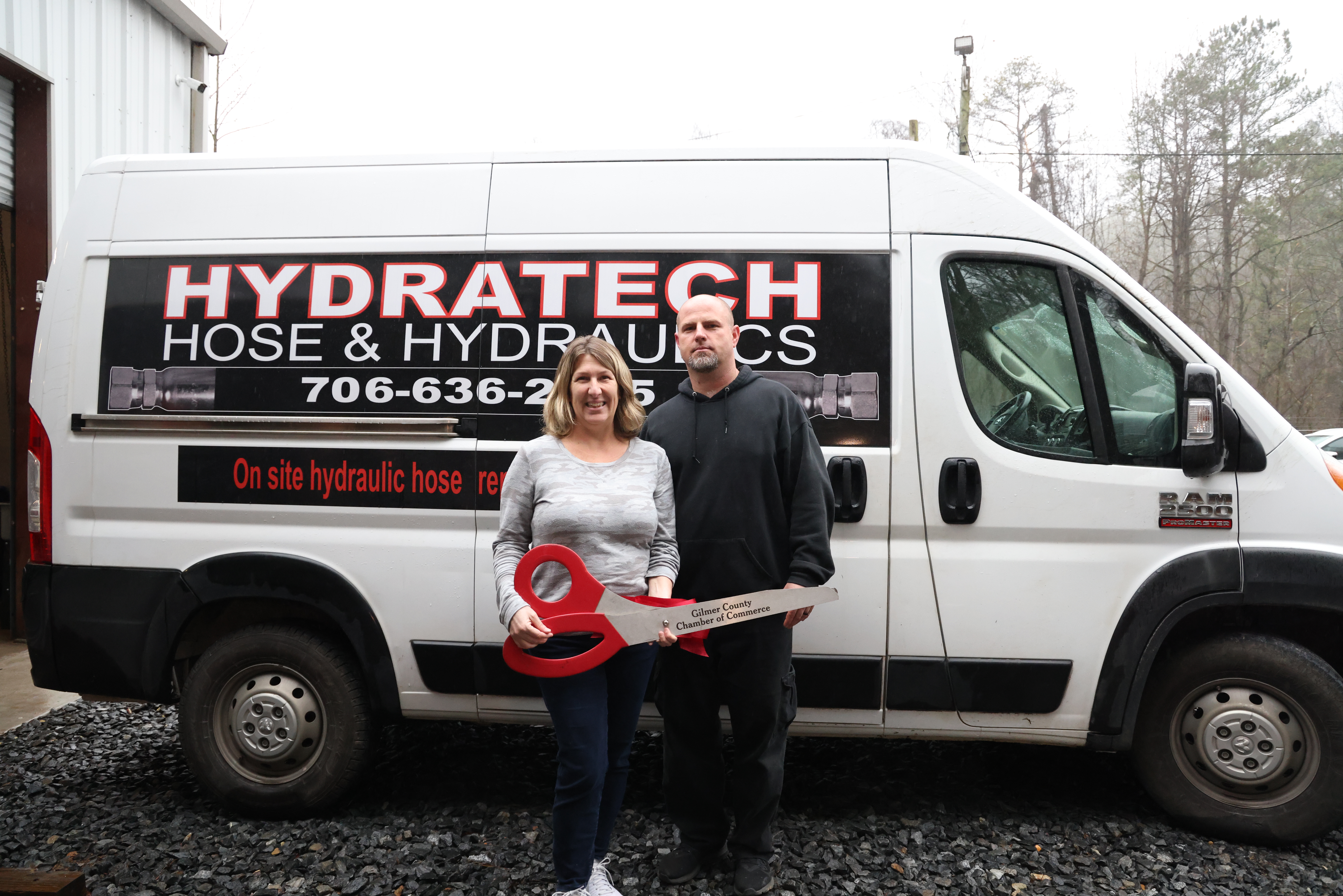 Hydratech owners at ribbon cutting