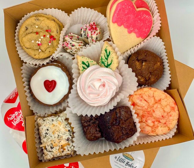 "Box of Love" from A Little Baked Bakery - assorted valentines day treats